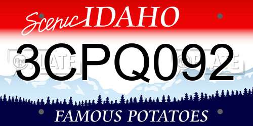 3CPQ092 Idaho License Plate
