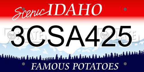 3CSA425 Idaho License Plate