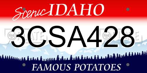 3CSA428 Idaho License Plate