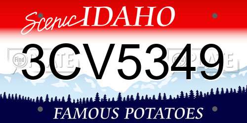 3CV5349 Idaho License Plate