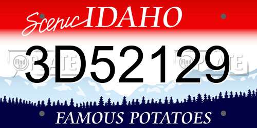 3D52129 Idaho License Plate