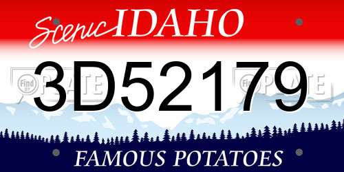 3D52179 Idaho License Plate