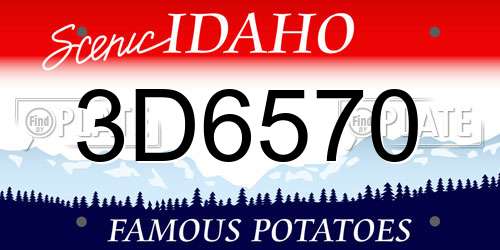 3D6570 Idaho License Plate