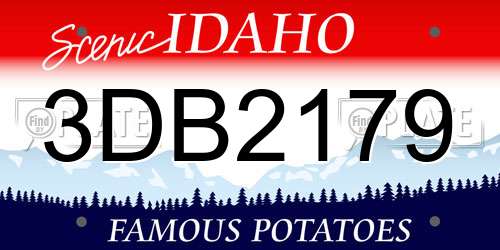 3DB2179 Idaho License Plate