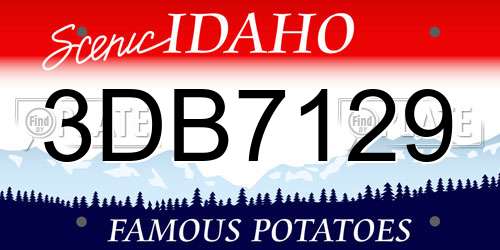 3DB7129 Idaho License Plate