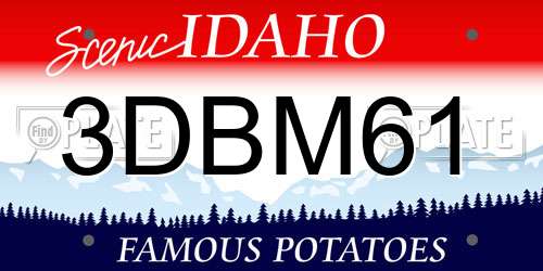 3DBM61 Idaho License Plate