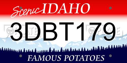 3DBT179 Idaho License Plate