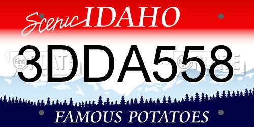 3DDA558 Idaho License Plate