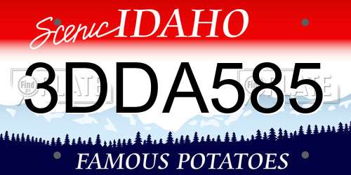 3DDA585 Idaho License Plate