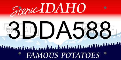 3DDA588 Idaho License Plate