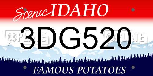 3DG520 Idaho License Plate