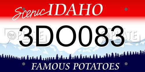 3DO083 Idaho License Plate