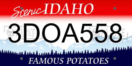 3DOA558 Idaho License Plate