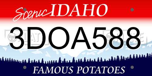 3DOA588 Idaho License Plate