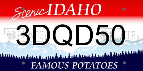 3DQD50 Idaho License Plate