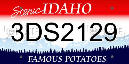 3DS2129 Idaho License Plate