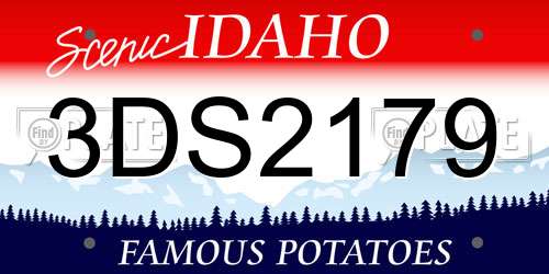 3DS2179 Idaho License Plate