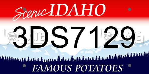 3DS7129 Idaho License Plate