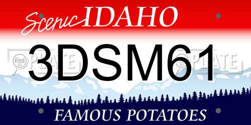 3DSM61 Idaho License Plate