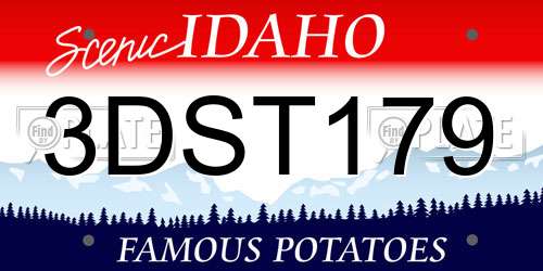 3DST179 Idaho License Plate