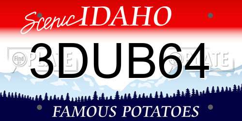 3DUB64 Idaho License Plate