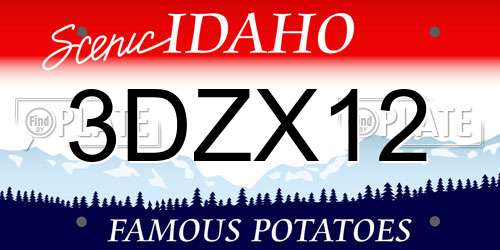 3DZX12 Idaho License Plate