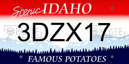 3DZX17 Idaho License Plate
