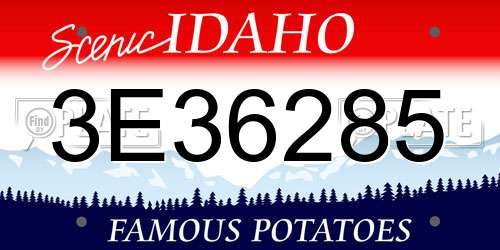 3E36285 Idaho License Plate