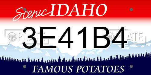 3E41B4 Idaho License Plate