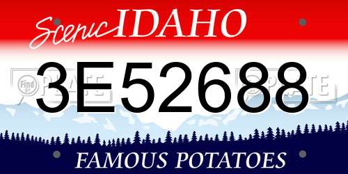 3E52688 Idaho License Plate