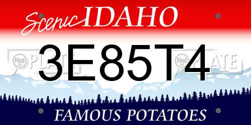 3E85T4 Idaho License Plate