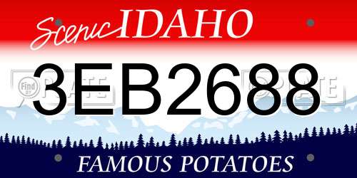 3EB2688 Idaho License Plate