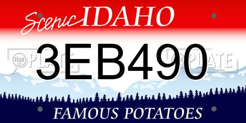 3EB490 Idaho License Plate