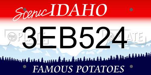 3EB524 Idaho License Plate