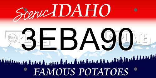 3EBA90 Idaho License Plate