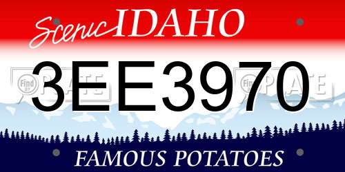 3EE3970 Idaho License Plate