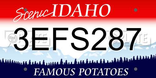 3EFS287 Idaho License Plate