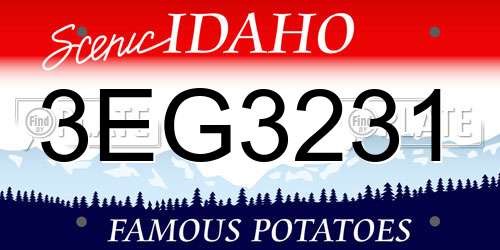 3EG3231 Idaho License Plate