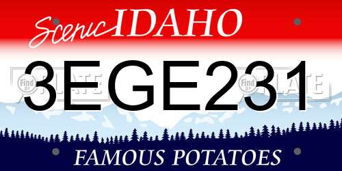 3EGE231 Idaho License Plate