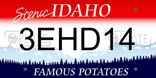 3EHD14 Idaho License Plate