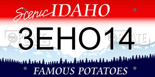 3EHO14 Idaho License Plate