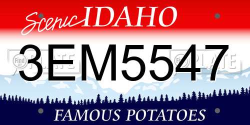 3EM5547 Idaho License Plate