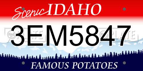 3EM5847 Idaho License Plate