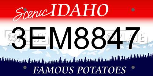 3EM8847 Idaho License Plate
