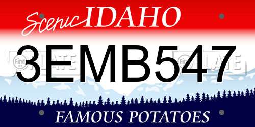3EMB547 Idaho License Plate