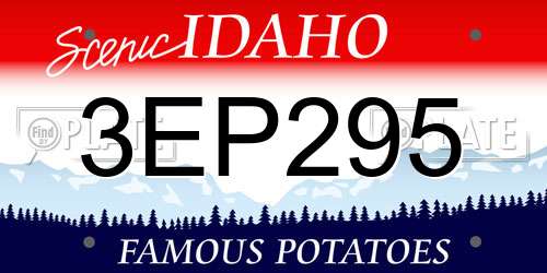 3EP295 Idaho License Plate