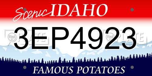 3EP4923 Idaho License Plate