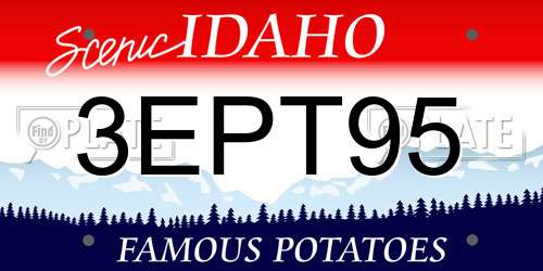 3EPT95 Idaho License Plate