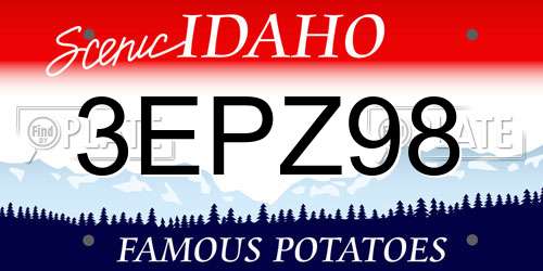 3EPZ98 Idaho License Plate
