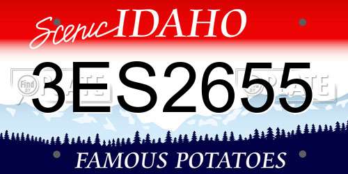 3ES2655 Idaho License Plate